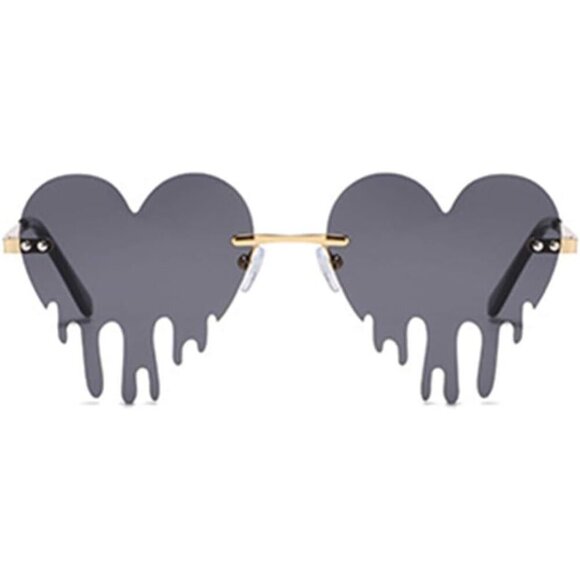 Heart Shaped Rimless Sunglasses Women Men UV400 Protect Fashion Accessories main image 5